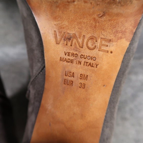 Vince Shoes Womens 9 Booties Fashion Suede Blakely Block Heel Classic Ankle Boot - Picture 13 of 15